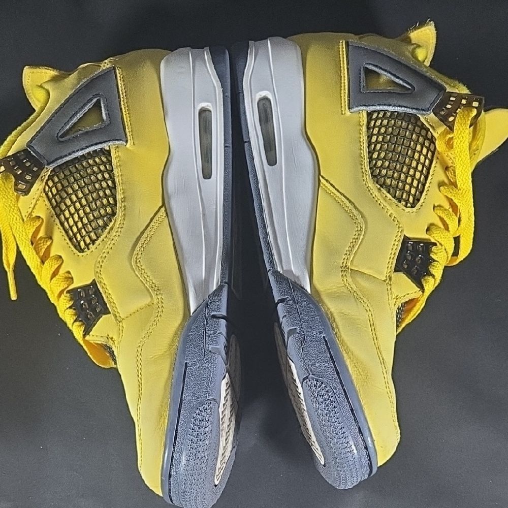Air Jordan 4 Retro Lightning Yellow Mens Sz 11 - Picture 2 of 8